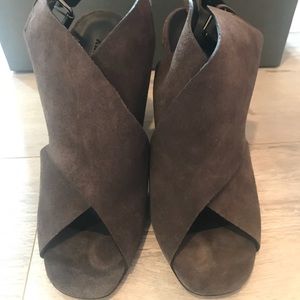 NWT All Saints Mink Ulla Suede Heels SIZE 6